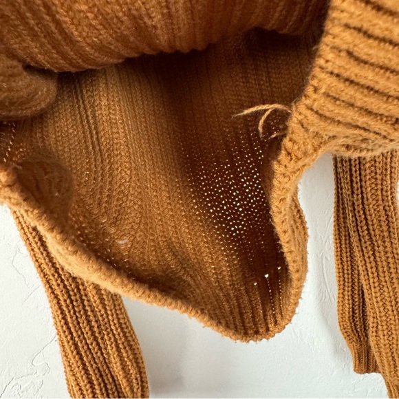 Lulu's Mustard Off-the-Shoulder Sweater - Picture 5 of 7